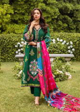Zarashahjahan on emb Dhanak with Pashmina wool shawl